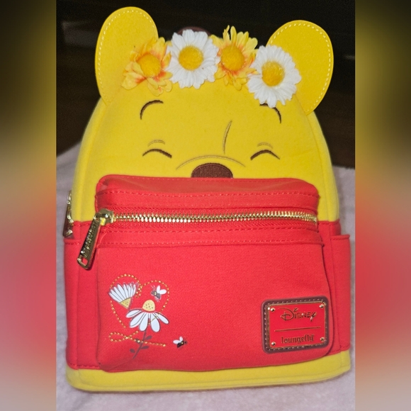 Loungefly Disney Winnie The Pooh Floral Crown Mini Backpack - Picture 4 of 6